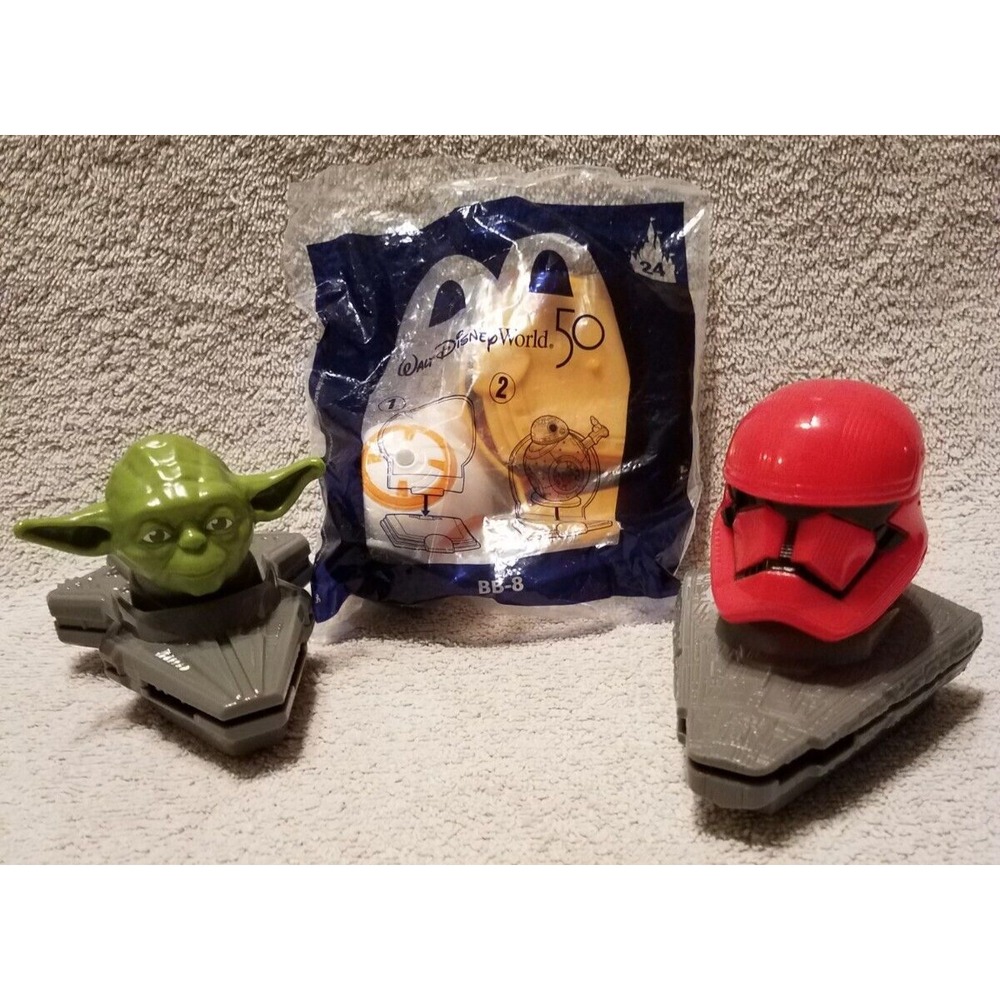 Disney Star Wars Yoda Storm trooper bb-8 2020 McDonald's Happy Meal Toys Lot 3